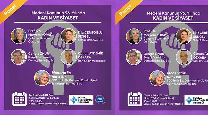 İzmir de  Kadın ve siyaset  konuşulacak