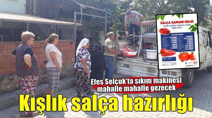 Efes Selçuk'ta kışlık salça hazırlıkları başlıyor