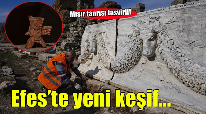 Efes te yeni keşif... Mısır tanrısı tasvirli tütsü kabı bulundu!