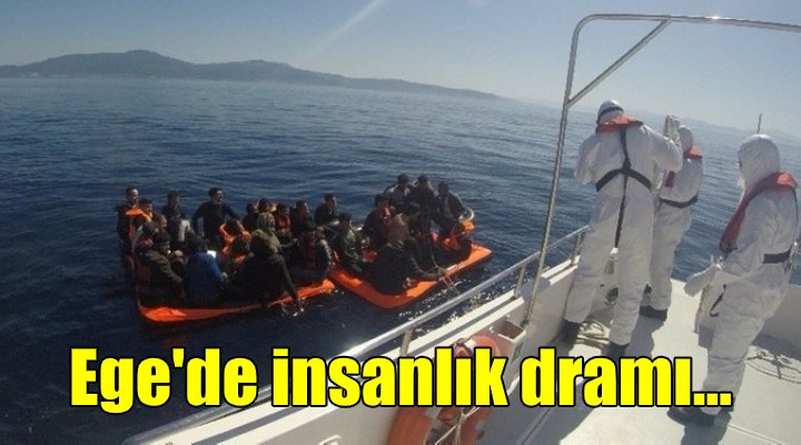 Ege Deniz inde insanlık dramı! Türk Sahil Güvenlik Ekipleri yetişti