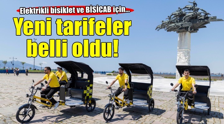 Elektrikli bisiklet ve BİSİCAB için yeni ücret tarifesi