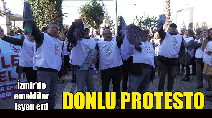 Emekliden donlu protesto