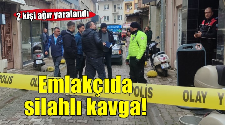 Emlakçıda kavga: 2 ağır yaralı