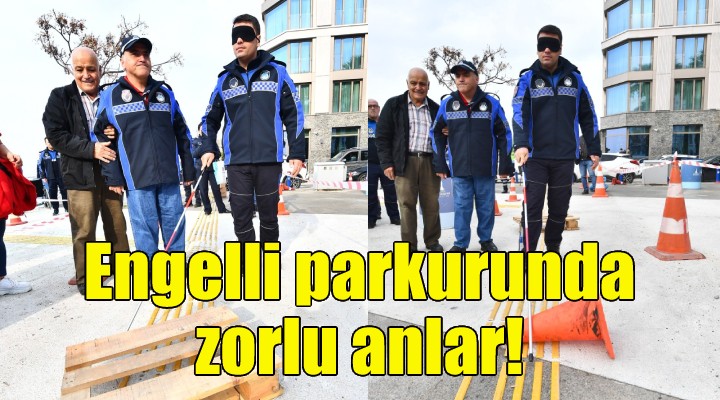 Engelli parkurunda zorlu anlar!