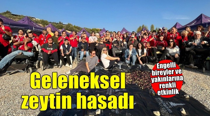 Engelli yurttaşlar ve yakınları zeytin hasadında buluştu