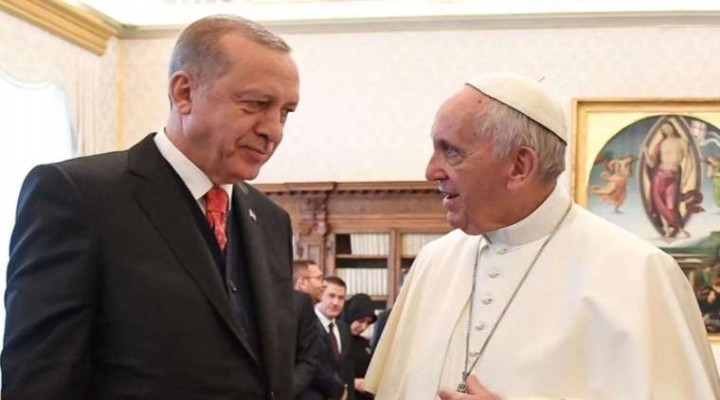 Erdoğan dan Papa ya Gazze telefonu