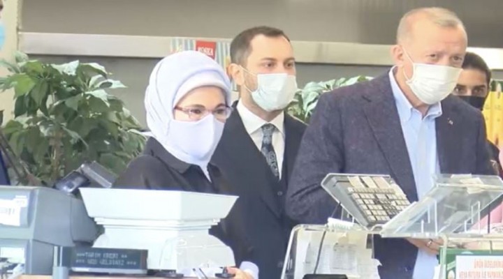 Erdoğan markette alışveriş yaptı:  Fiyatlar gayet uygun 