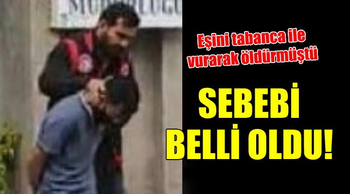 Eşini tabanca ile başından vurmuştu.. Sebebi belli oldu!