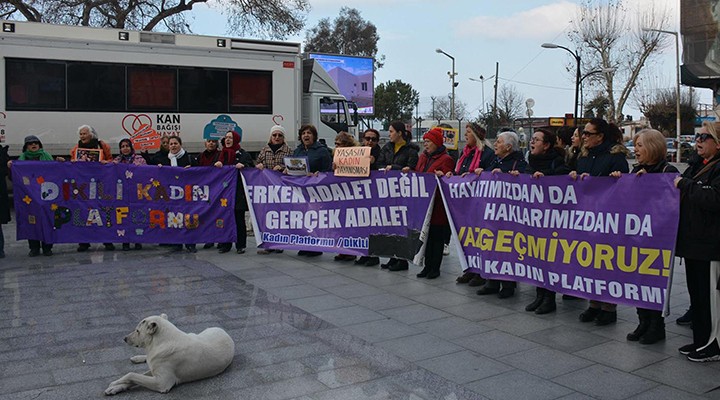 Eşinin yaraladığı Leyla için protesto