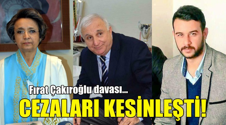 Fırat Çakıroğlu davasında cezalar kesinleşti!