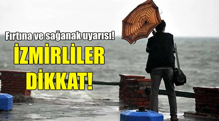 Fırtına ve sağanak uyarısı!