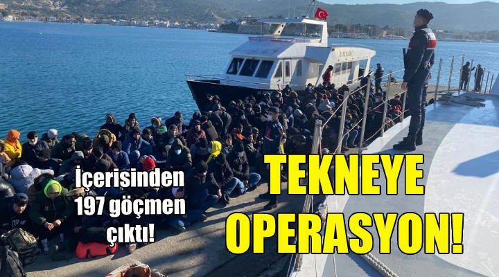 Foça açıklarındaki tekneye operasyon!