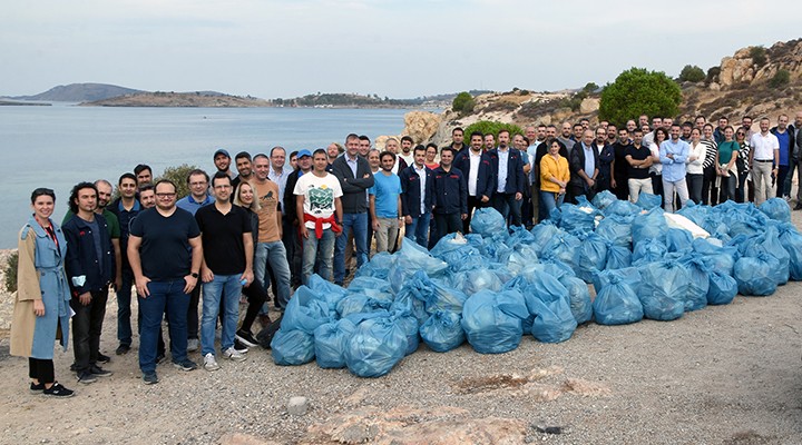 Foça da çevre temizliği