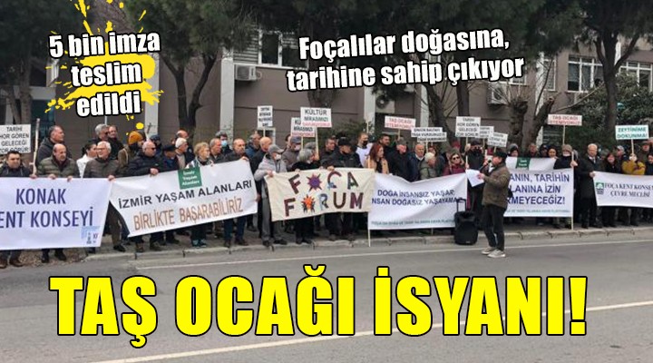 Foça da taş ocağına karşı 5 bin imza!