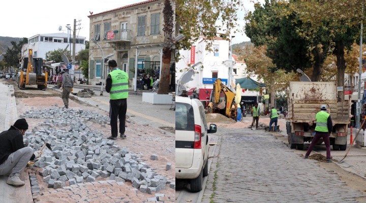 Foça nın kara taşına kepçe