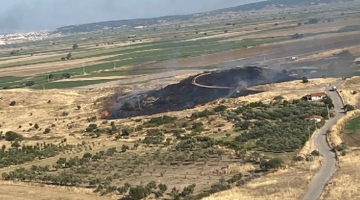 Foça’da makilik alandaki yangın kontrol altına alındı