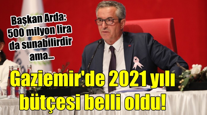 Gaziemir Belediyesi nin 2021 yılı bütçesi belli oldu