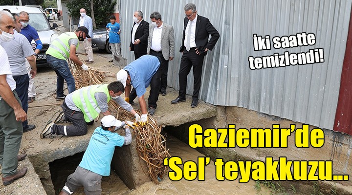 Gaziemir de  Sel  teyakkuzu