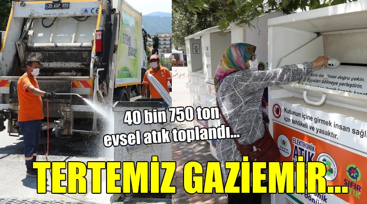 Gaziemir de bir yılda 40 bin 750 ton evsel atık toplandı...