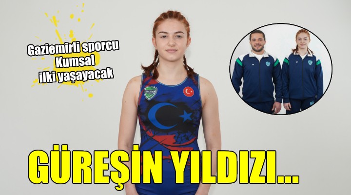 Gaziemir’de güreşin yeni yıldızı Kumsal!