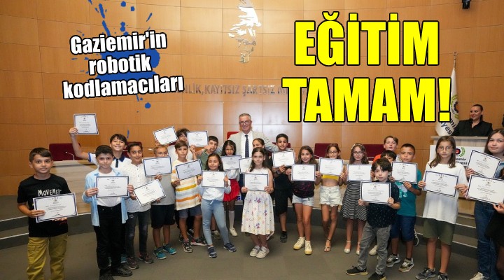 Gaziemir’in robotik kodlamacıları eğitimlerini tamamladı