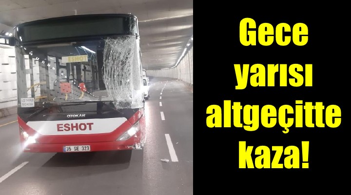 Gece yarısı altgeçitte kaza!