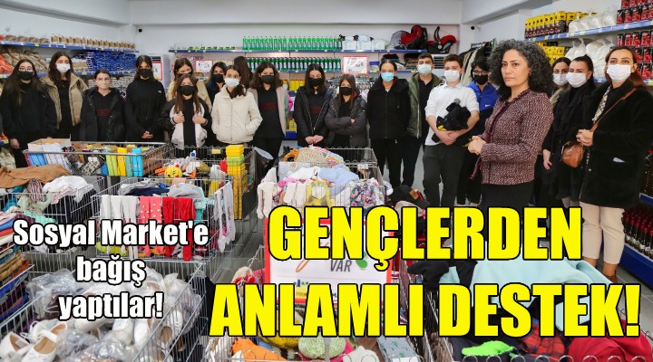 Gençlerden Sosyal Market e anlamlı destek!