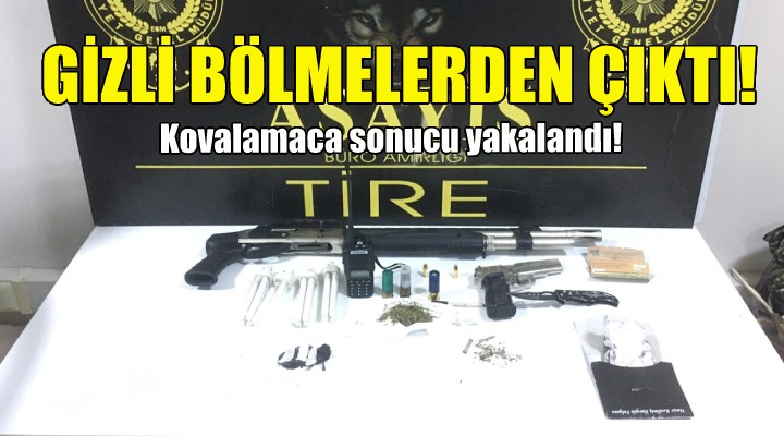 Gizli bölmelerden uyuşturucu ve silah çıktı!