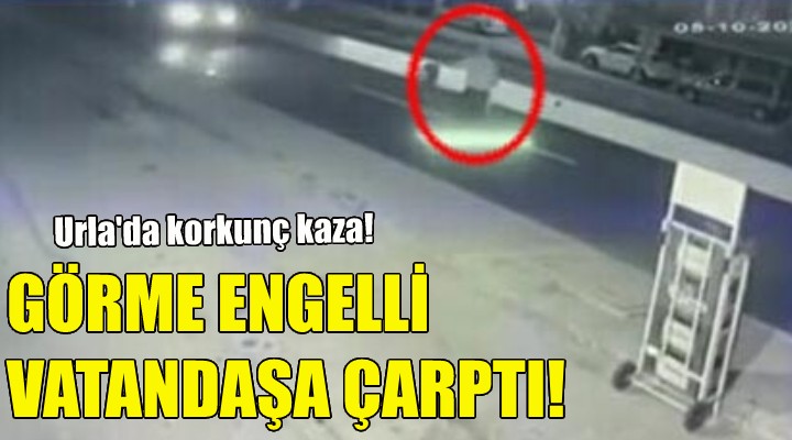 Görme engelli vatandaşa çarptı!