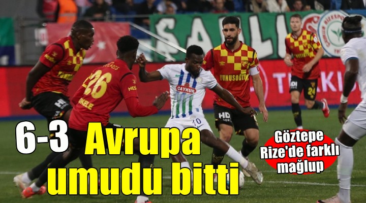 Göztepe Rize de farklı mağlup!