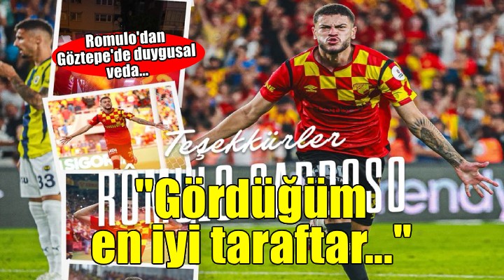 Göztepe de Romulo dan veda mesajı