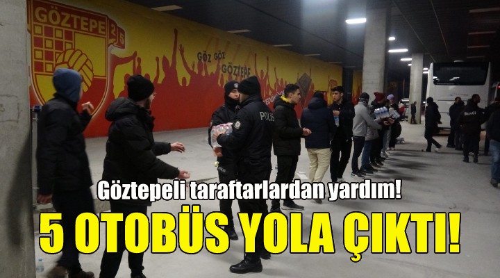 Göztepeli taraftarlardan deprem bölgesine yardım!