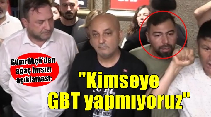 Gümrükçü'den ağaç hırsızı açıklaması... 'Kimseye GBT yapmıyoruz'