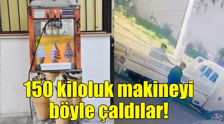 Güpegündüz 150 kiloluk dondurma makinesini çaldılar!