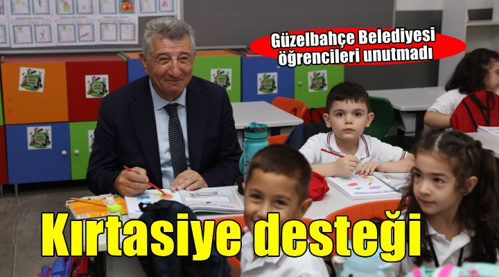 Güzelbahçe'de öğrencilere kırtasiye desteği