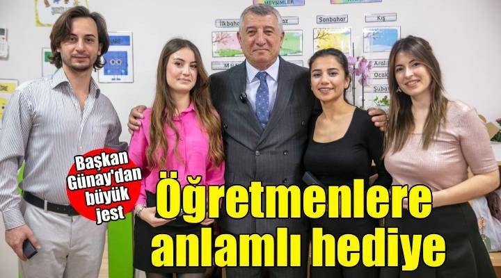 Güzelbahçe’de Belediyesi’nden 24 Kasım’a Anlamlı hediye: Öğretmenlere İsimli Kalem