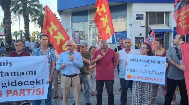 HKP den İzmir de sığınmacı protestosu...