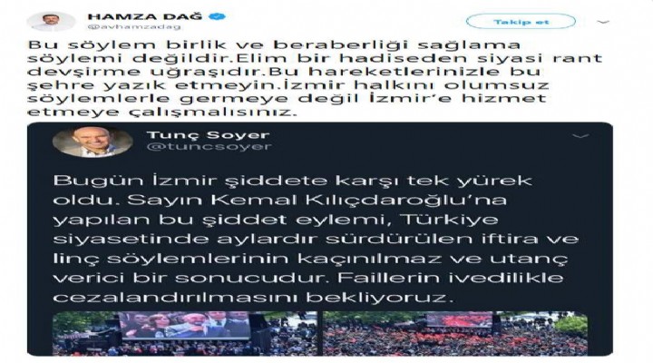 Hain saldırı İzmir de polemik yarattı