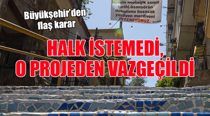 Halk istemedi, yürüyen merdivenden vazgeçildi