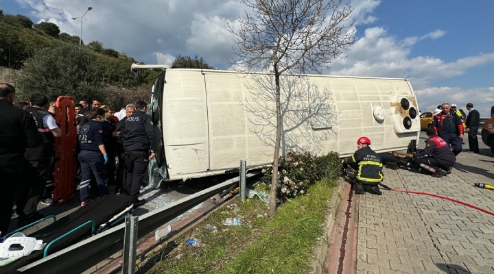 Halk otobüsü devrildi: 28 yaralı!