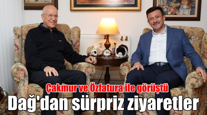 Hamza Dağ dan eski başkanlar Özfatura ve Çakmur a ziyaret