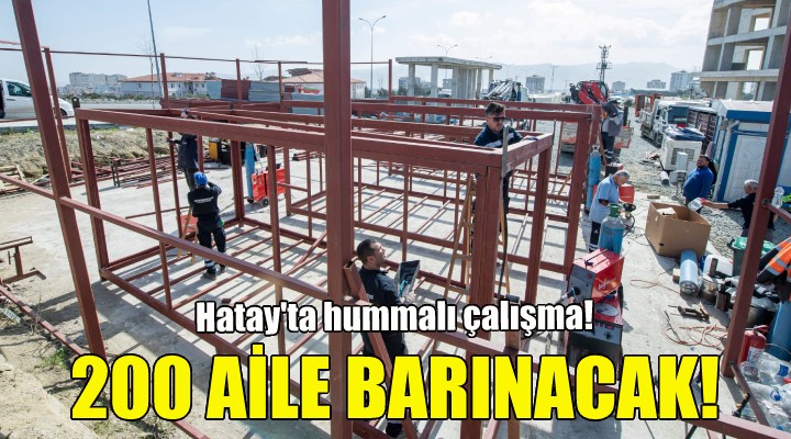 Hatay da hummalı çalışma... 200 aile barınacak!