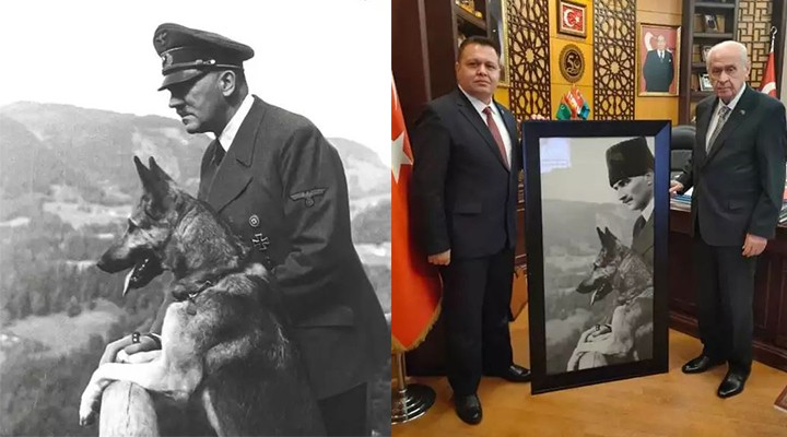 Hitler tablosuna Atatürk montajı