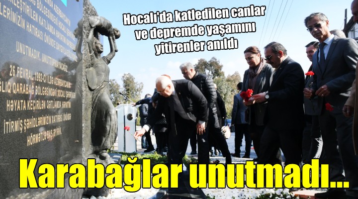 Hocalı da katledilenler ve depremde yitirilen canlar Karabağlar da anıldı