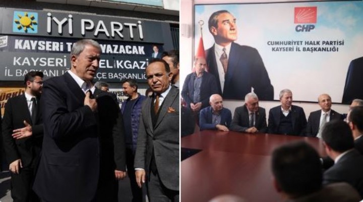 Hulusi Akar, CHP ve İYİ Parti yi ziyaret etti:  Ayrı gayrımız yok 