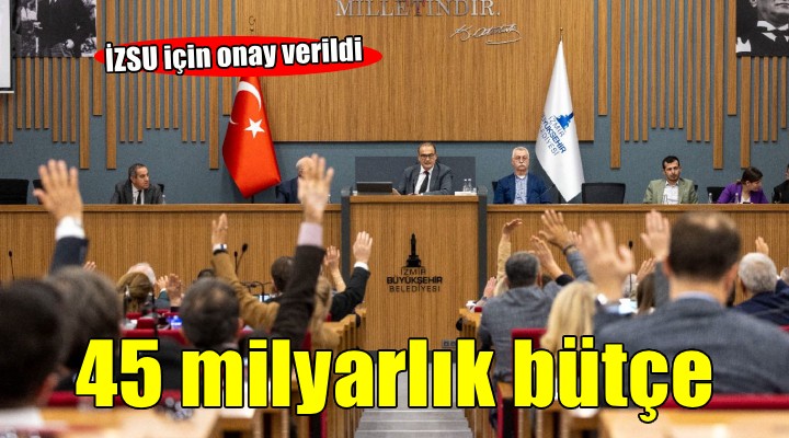 İZSU'nun 45 milyarlık bütçesine onay!