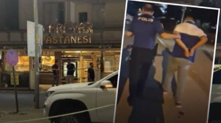 İçinde müşteri olan kafeye dehşeti yaşattı