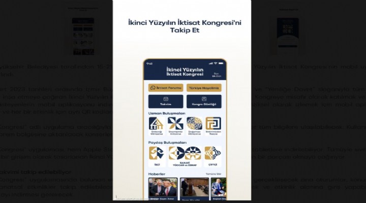 İkinci Yüzyılın İktisat Kongresi nin mobil uygulaması yayında