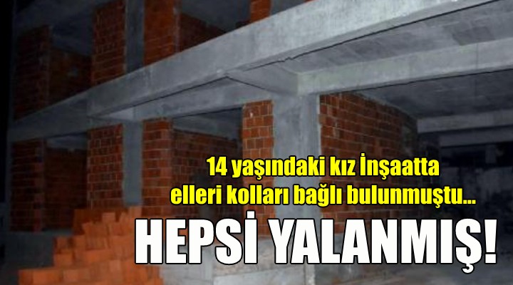 İnşaatta elleri kolları bağlı bulunmuştu... HEPSİ YALANMIŞ!