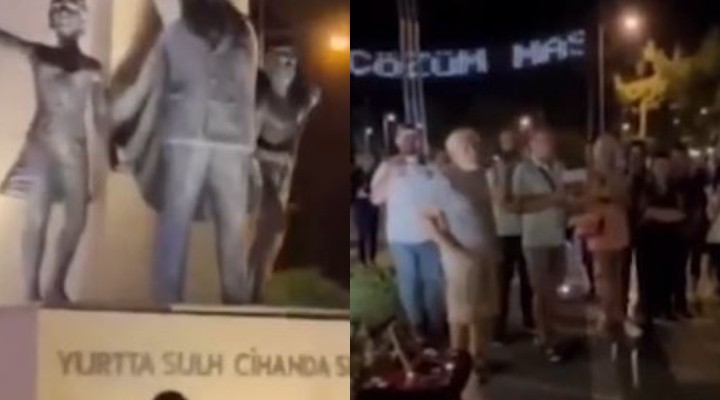 İranlılar dan Atatürk heykeli önünde rejim protestosu!